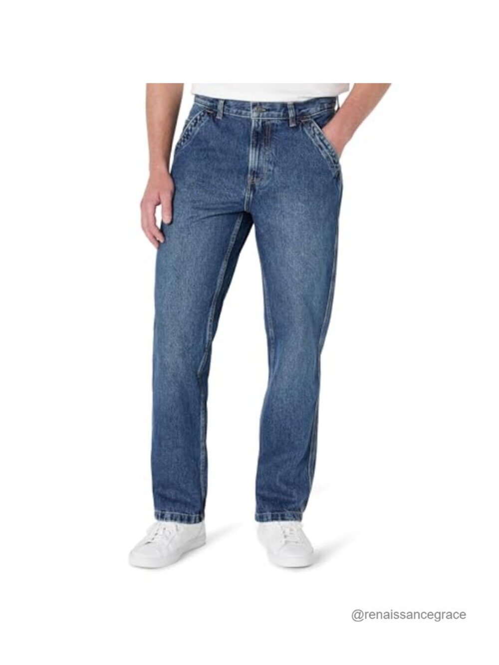 Men's Heavyweight Rigid Relaxed Fit Workwear Carpenter Jeans